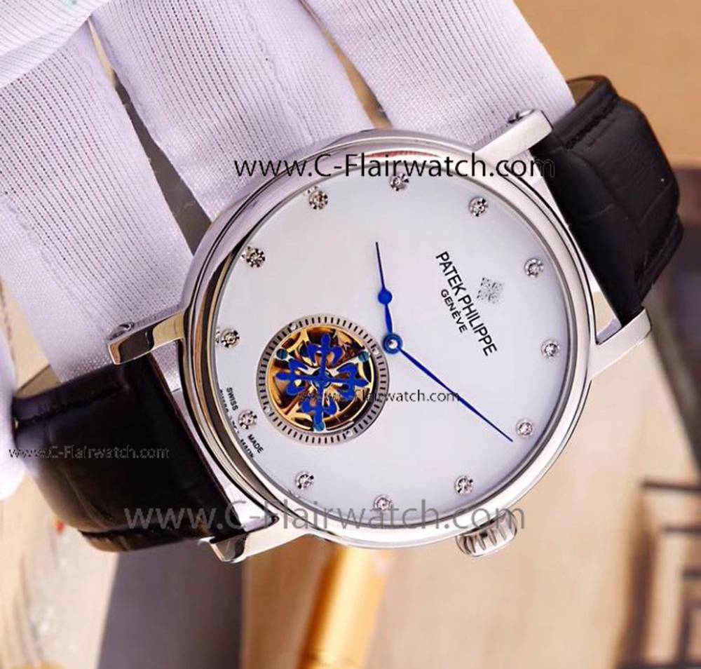 Clone Patek Philippe Tourbillon Diamond Watch 44mm
